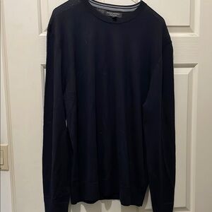 Banana Republic Black Merino Wool Long Sleeve Sweater (sz lg)